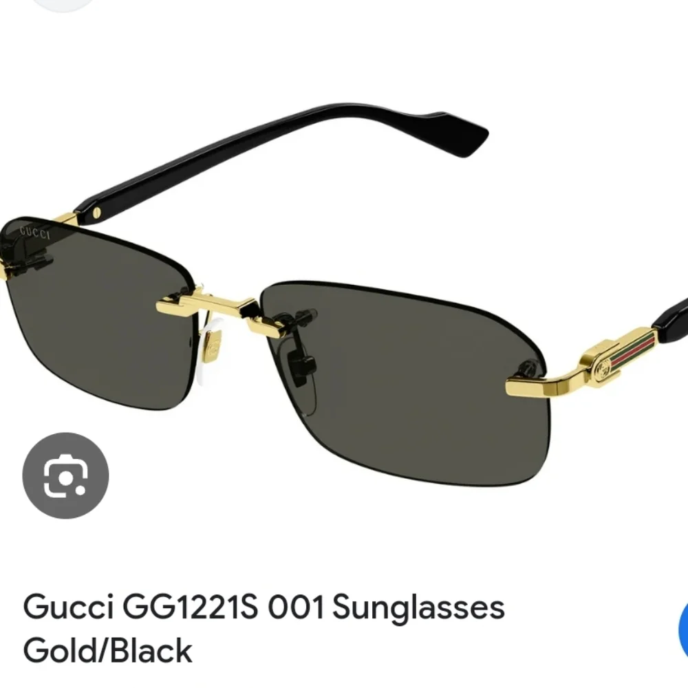Gucci Black and Gold Unisex Sunglasses GG1221S 001